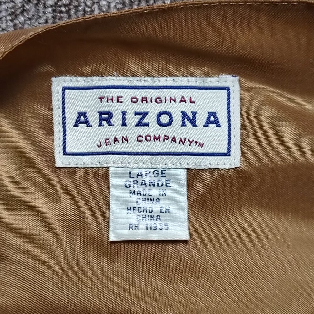VINTAGE ARIZONA JEAN COMPANY Vest Men L Brown Leather Western Casual - Picture 2 of 7